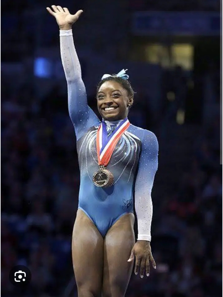 Simone Biles is back in the gym after making history at the Paris Olympics by becoming the most decorated gymnast in history.