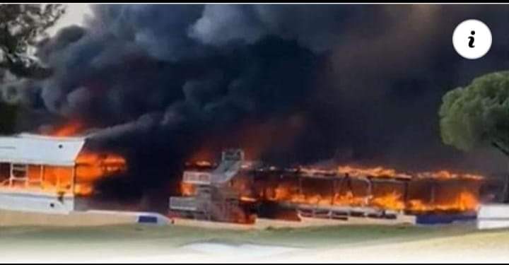 BREAKING NEWS: Golf stadium partially destroyed and two top players killed in massive fire that exploded today.