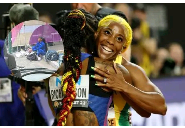 Paris 2024: Shakari Richardson and Fraser-Pryce kicked off warm-up track minutes before semi-final see more 👇 👇 