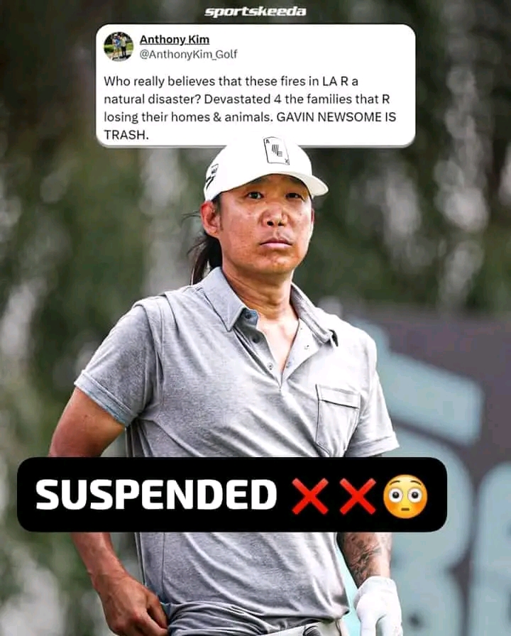 LIV Golfer, Anthony Kim has been suspended from golf for 2years following his insensitive comments about ❌❌